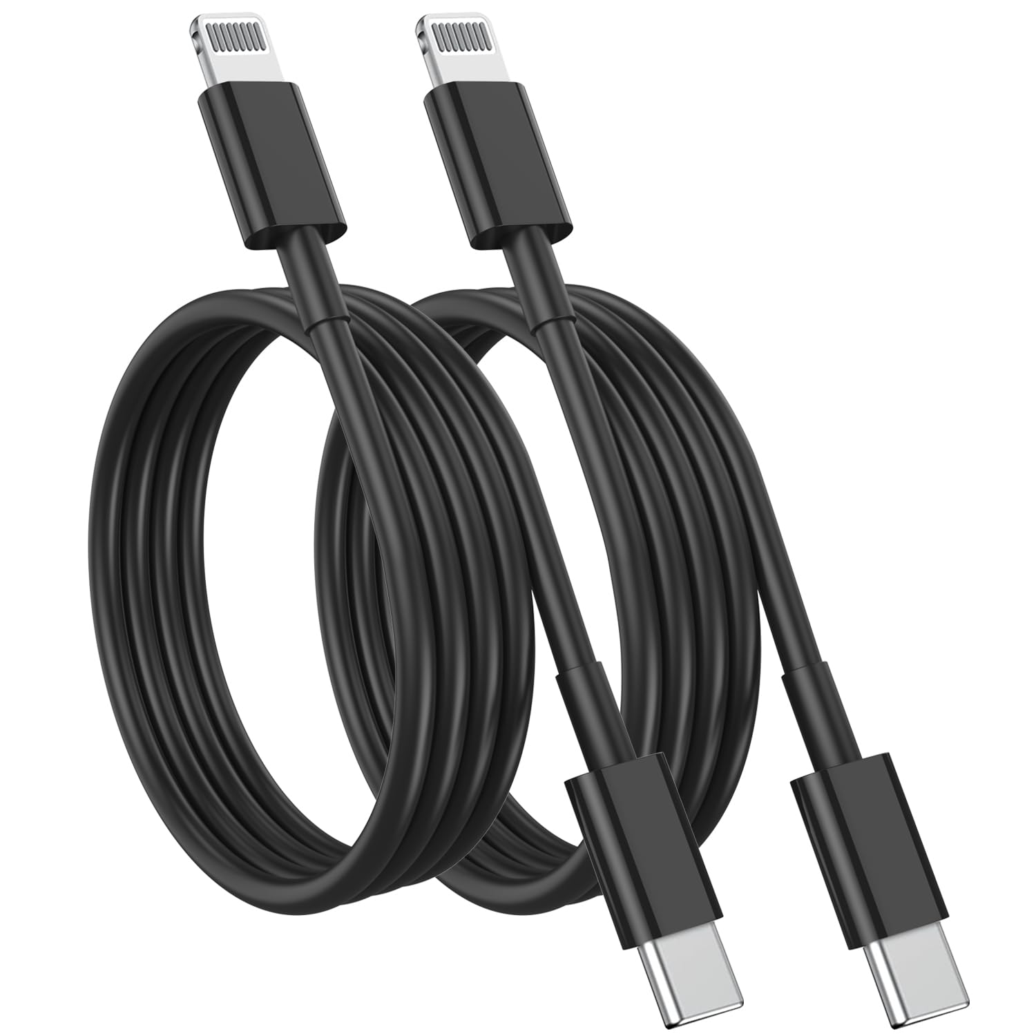 Susnwere USB C to Lightning Cable (2pack 6ft), Apple MFi Certified iPhone Fast Charger 2m, Power Delivery Original Type C Charging Cord for Apple