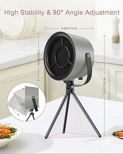 Miniatura 6 de LOFICOPER Campana extractora portátil, campana extractora de escritorio, extractor de cocina portátil, mini campana extractora de bajo ruido con 3