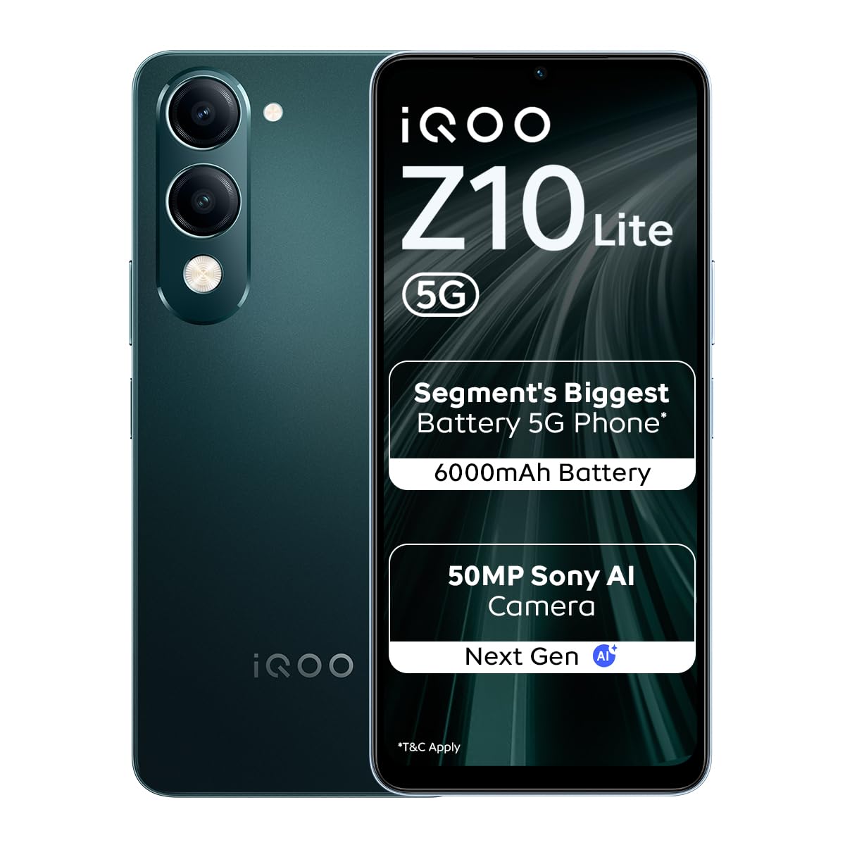 iQOO Z10 Lite 5G (Cyber Green 2026, 4GB RAM, 128GB Storage)
