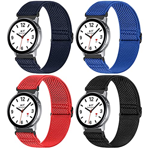 Bracelet WNIPH 20 mm compatible avec Samsung Galaxy Watch 4 40 mm 44 mm,Galaxy Watch 4 Classic 42 mm 46 mm,Watch Active 2 40 mm 44 mm,Watch 3 41 mm,Vivoactive 3/3 Music,réglable en nylon élastique Cover