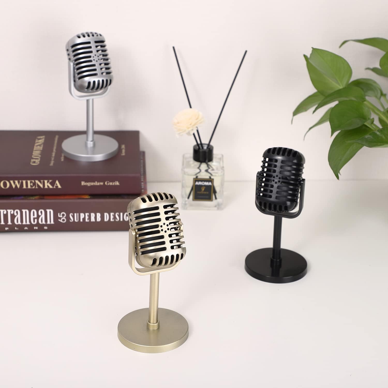 Buy Facmogu Vintage Microphone Prop, Plastic Fake Microphone, Retro
