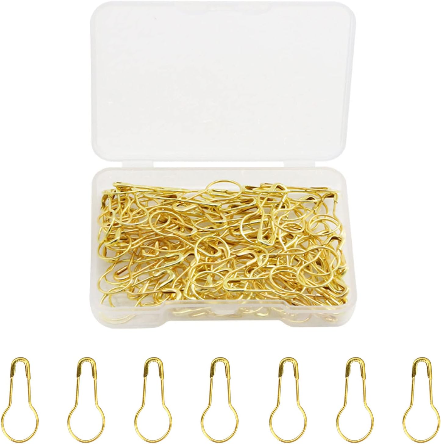 500pcs 22x10mm/0.86x0.39 Safety Bulb Pins, Metal Sewing Safety Pins Small Gourd Pins