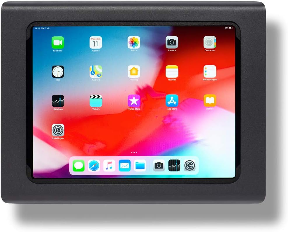 Tabdoq anti theft wall mount compatible with Apple iPad Pro 12.9-inch, black
