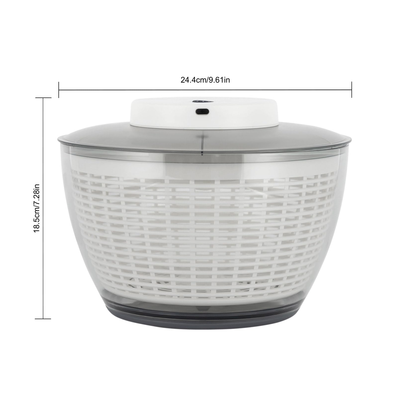 Elektrische Salatschleuder 4,75L USB-ladbar - Salattrockner Für Obst & Gemüse