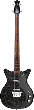 Danelectro 59DC Short Scale Bass Guitar - Black Metalflake