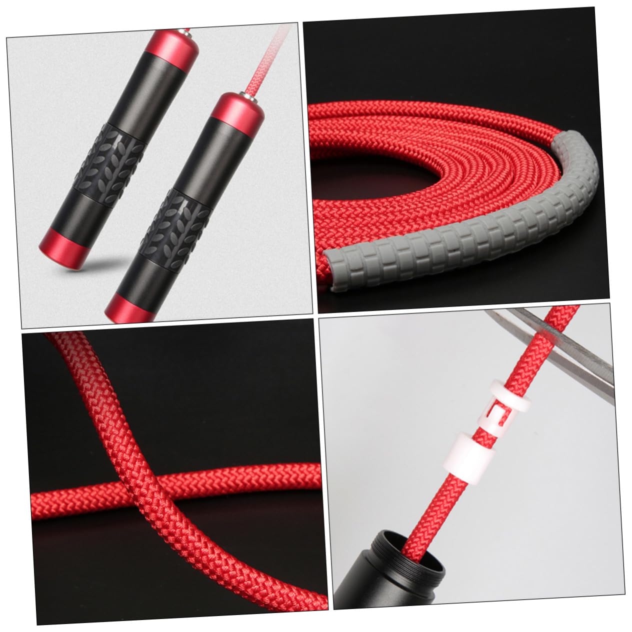 Cuerda de Saltar con Peso Ajustable para Fitness con Rodamiento Duradero y Mango Antideslizante para Entrenamiento Gimnasio y Ejercicios Cardiovasculares Casa