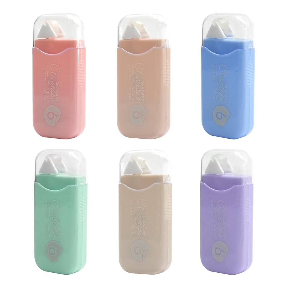 6 Rotoli Nastro Biadesivo Trasparente - 8mm X 8m, Dispenser Per Craft, Scrapbooking E Regali - Foto 2