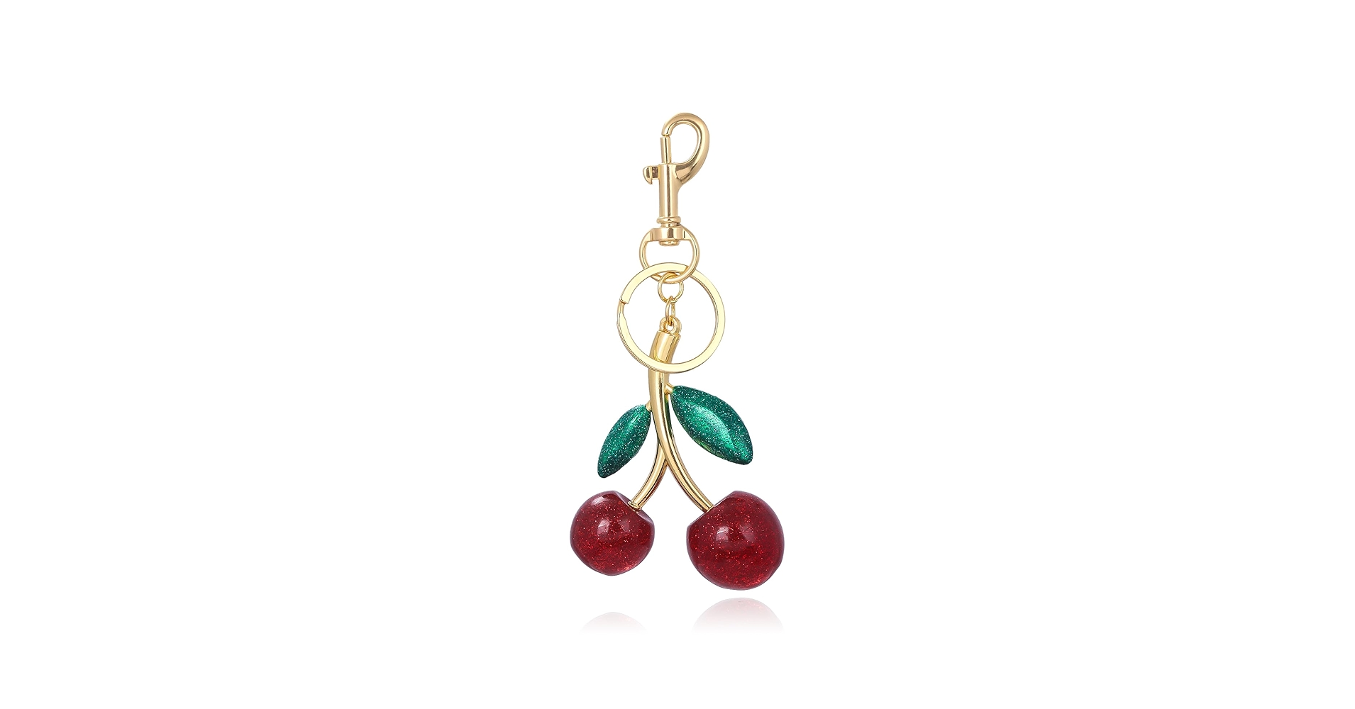 SONGCHANGJEWELRY Cherry Bag Charm Keychain - Gold Plated