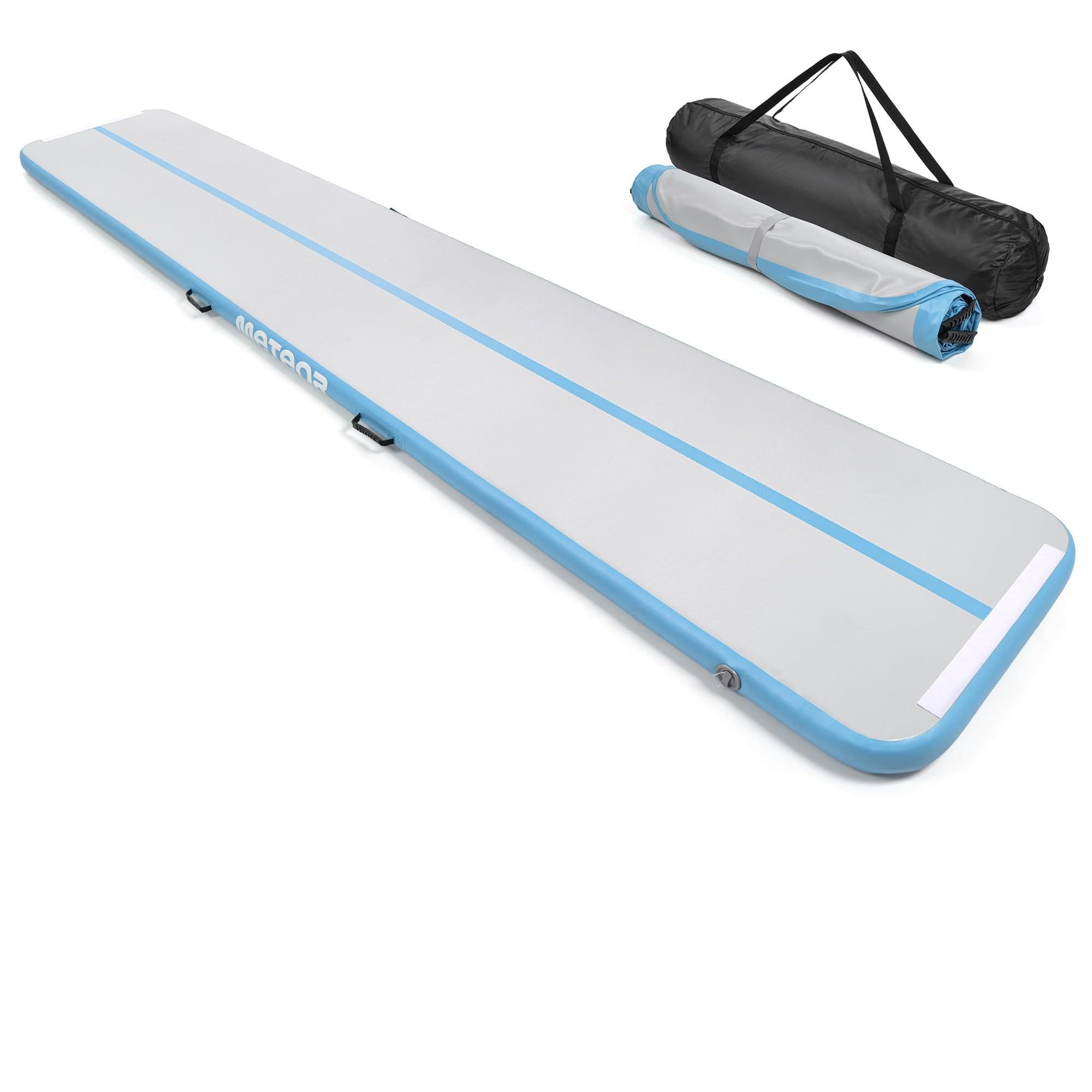 meteor Air Track Matte 300 x 100 x 10 cm aufblasbare Turnmatte für Gymnastik Akrobatik Tumbling Training Zuhause und Garten