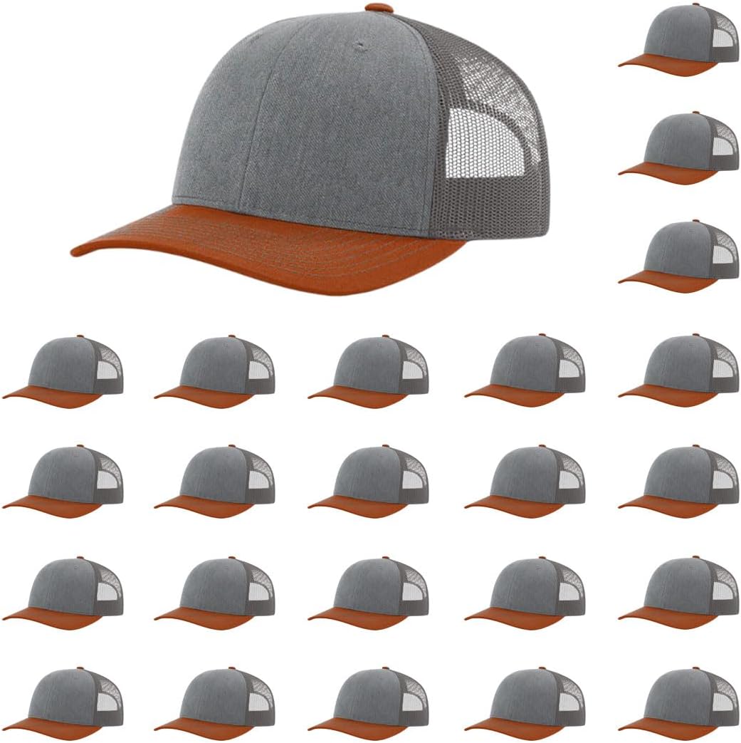 Richardson 112 Classic Six-Panel Adjustable Snapback Trucker Cap | Bulk Packs Available