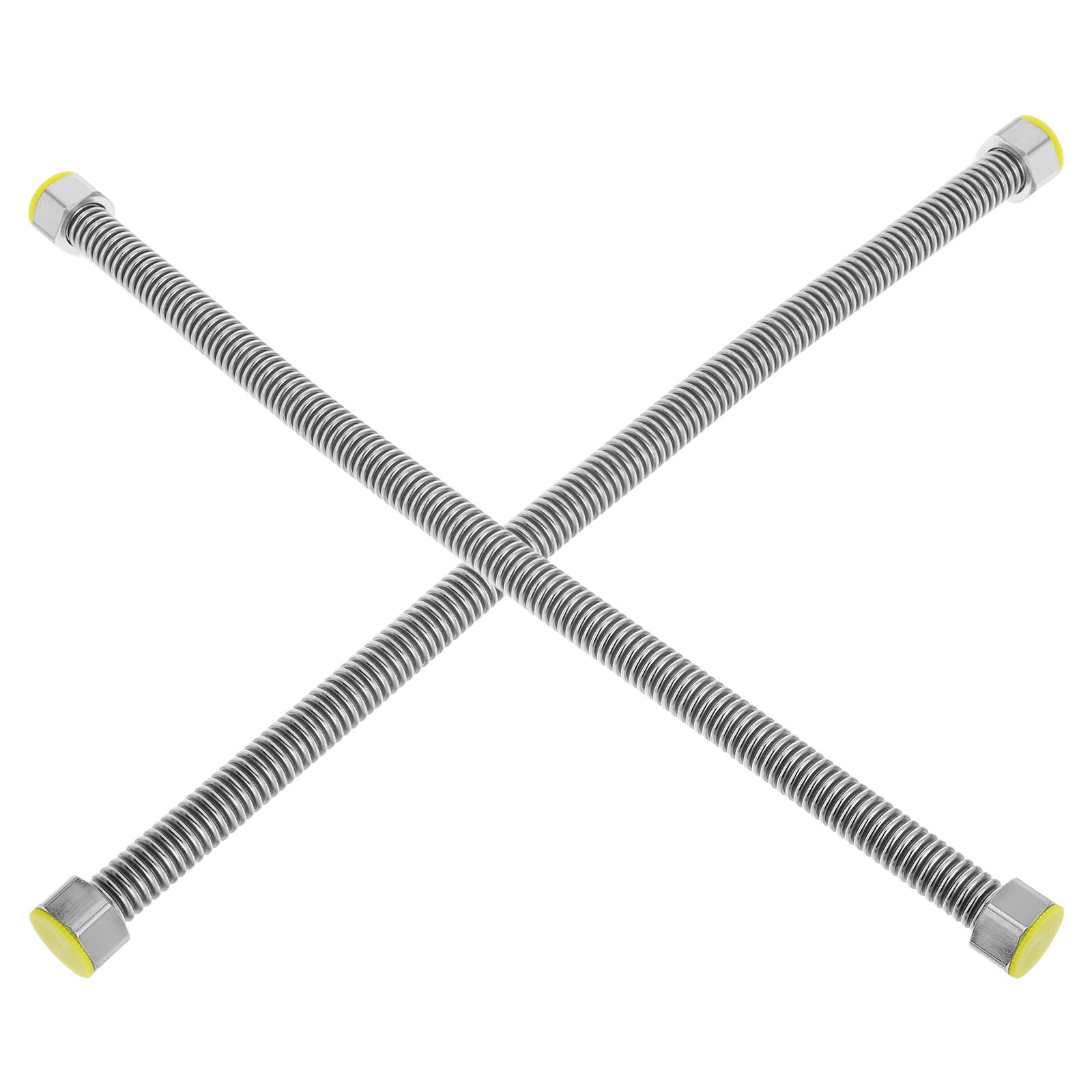 Manguera Corrugada de Acero Inoxidable 304 para Calentador de Agua, Flexible y Resistente, Conexión de Agua Alta Resistencia, 1/2 Pulgada, 40 Cm, 2 Unidades, Uso Doméstico y Fontanería