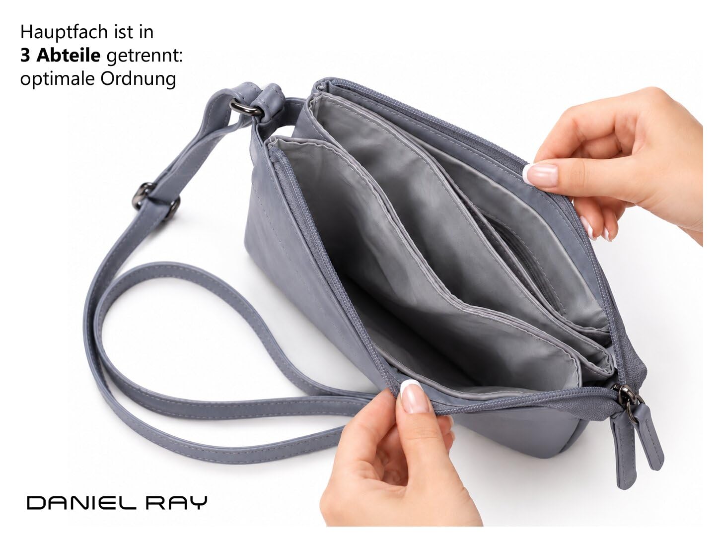 Handtasche Leder klein Damen Crossbody Schultertasche Portpirie 1617 +e