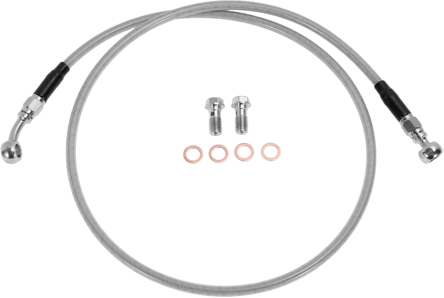 45In Hydraulic Front Brake Line Kit for 12-14In Handlebar Hydraulic Brake Line for Harley Softail Blackline - FXS 2011-2013 No.42314-08 Silver Tone