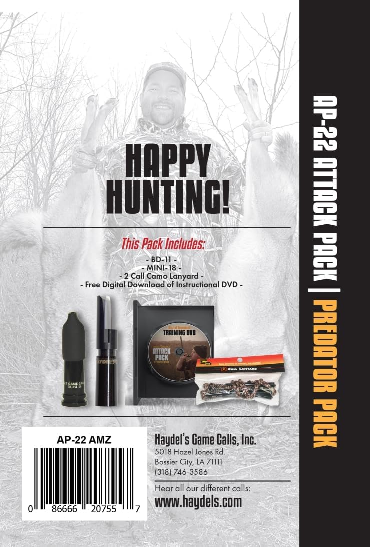 Haydel's Game Calls Inc. AP-22 Attack Pack Predator Call Pack Features Our BD-11 and MINI-18 Predator Calls. - Image 2