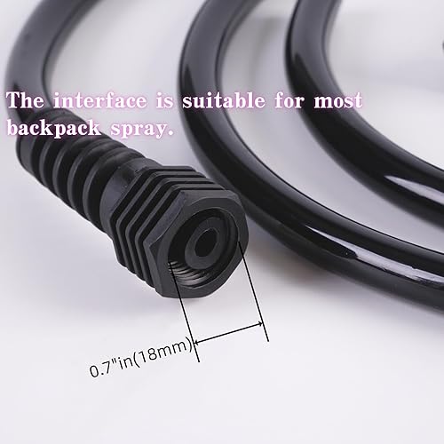 Miniatura 3 de Aimela Manguera alternativa engrosada de PVC para mochila, manguera de salida de bomba de agua de jardín, incluye tuercas de fijación y abrazaderas,