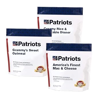 4Patriots 4-Week Kit + 72-Hour Kit Survival Food Bundle: Designed to Last 25 Years, 212 Servings