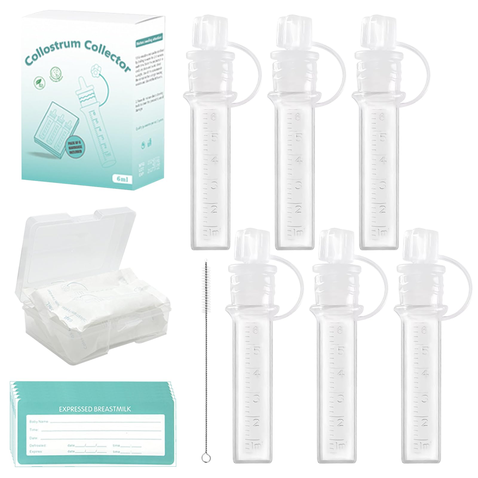 Colostrum Collector 6 ml Colostro Collector colostro collezionista latte materno riutilizzabile contenitore multiuso in silicone senza BPA, contenitore colostro per latte materno colostro