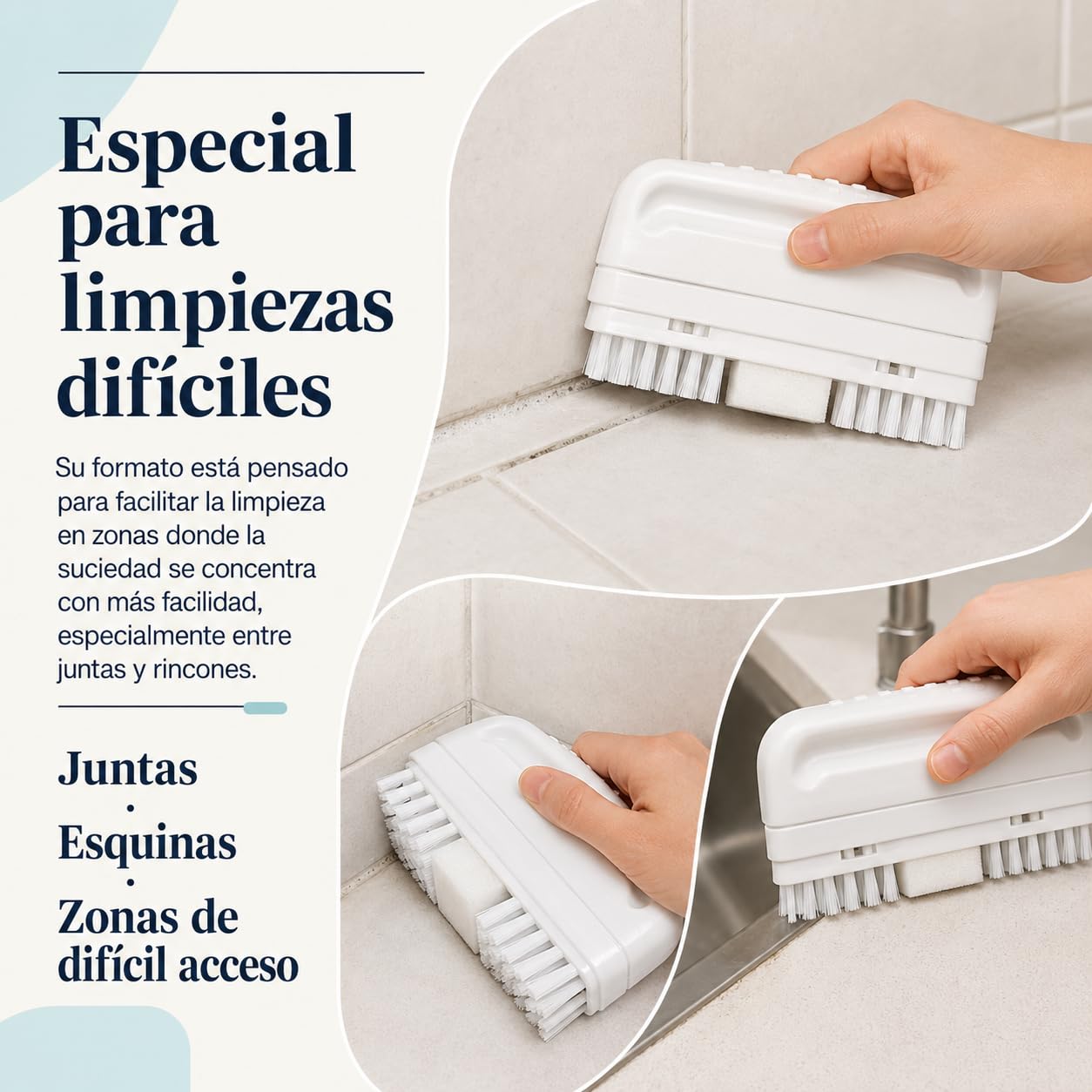 Cepillo Limpiador de Juntas y Azulejos para Baño Cocina y Suelo, Pack 12