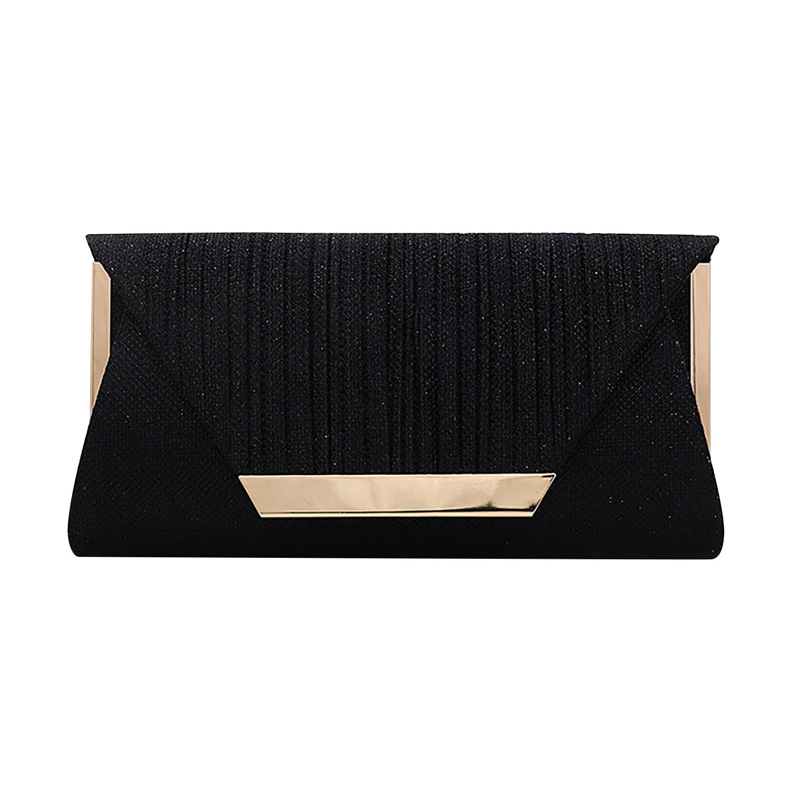 UOWEGGlitter Clutch Purses Women Evening Bags Envelope Cluthes Formal Handbags Wedding Party Prom Purse Large Clear Tote Bag (Black, One Size)