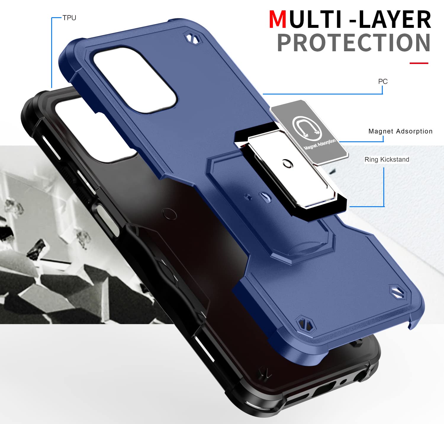 Cover Sottile In TPU Per Motorola Moto G 5G – Custodia Antiurto Morbida, Gomma Antiscivolo, Accesso Facile Ai Pulsanti, Nero