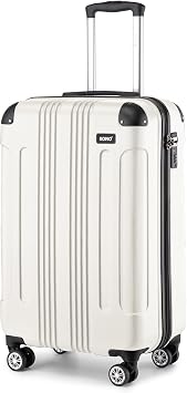 Kono Cabin Suitcase ABS Lightweight Hard Shell Carry on Luggage Beige