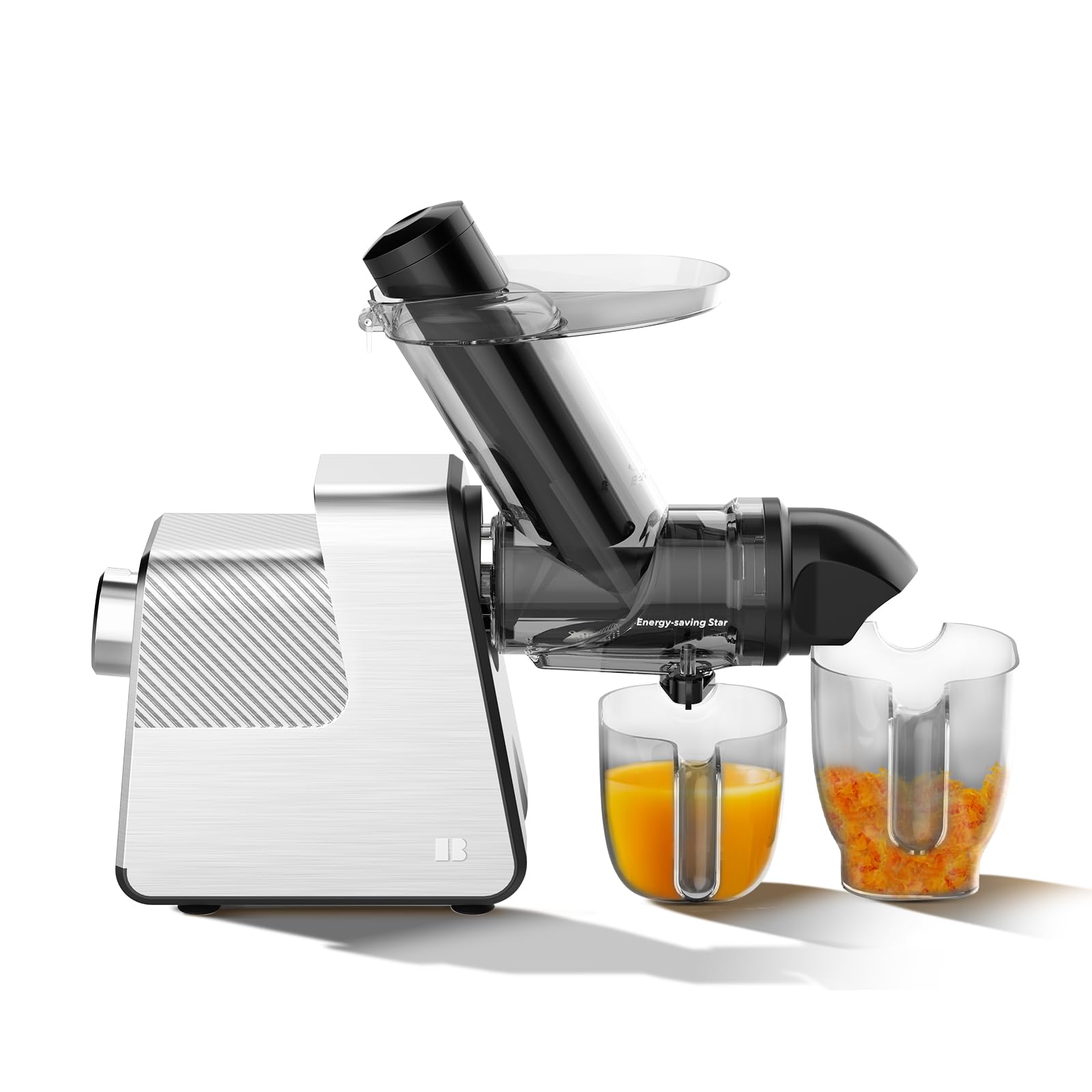 Anybear Masticating Juicer Machines, 3.5" Large Feed Chute Cold Press Juicer Fit Whole Fruits Vegetables with Quiet Motor | 5 Speed Modes | Easy to Clean with Brush | BPA Free