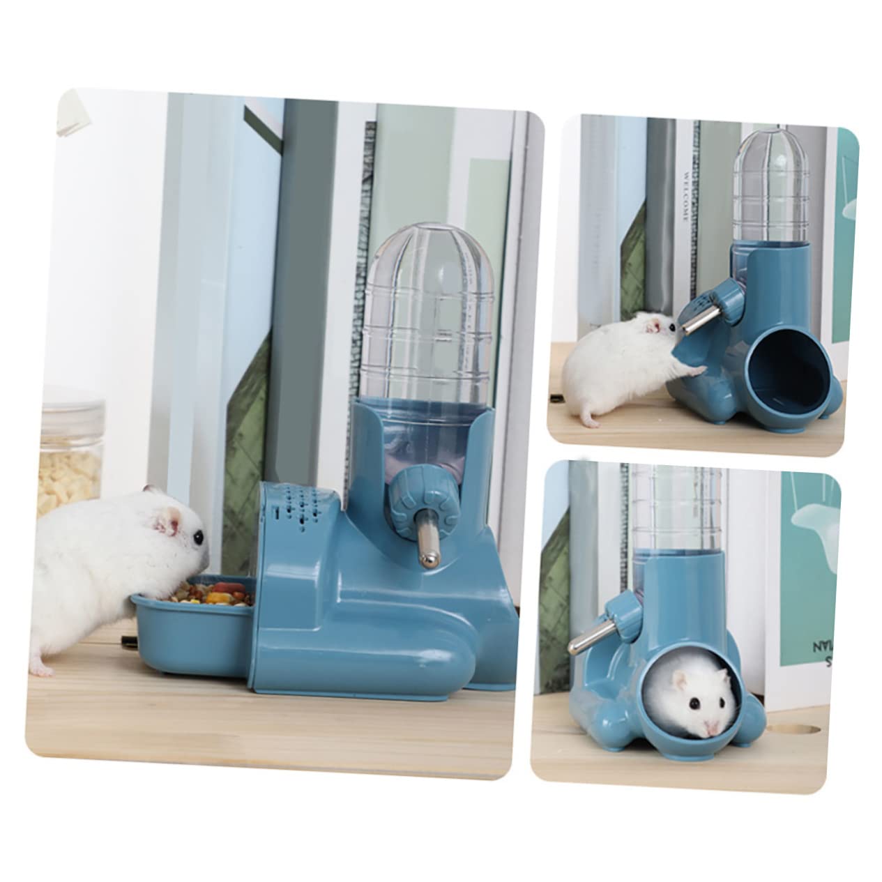 INOOMP 2stücke Multi-use Hamster Wasserspender Wiederverwendbare Tränke Für Kaninchen Meerschweinchen Und Hamster Auslaufsicher Und Praktisch Mit Futterfunktion Und Spielzeug-Design