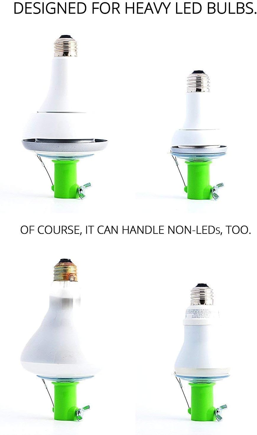 STAUBER Best Bulb Changer (Green, with 20 ft Pole, Large Suction)