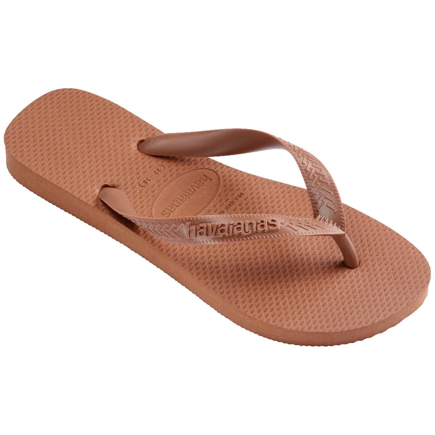 Havaianas Infradito Uomo Top Senses Dark Brown Ciabatte in gomma mare piscina Sistema Taglie Calzature EU Adulto Numero range Media