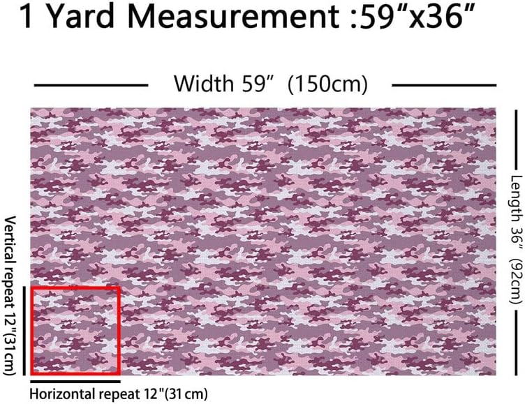 Miniatura 2 de Feelyou The Yard, tela de tapicería de camuflaje para sillas, estilo militar, decorativa, impermeable, para exteriores, 2 yardas, rosa claro, gris,