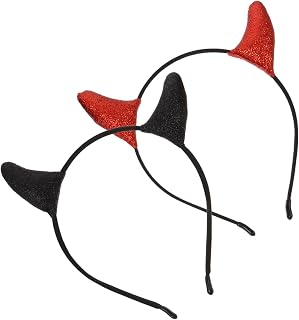 2 Pçs Chifre De Demônio Tiara Diabo Forcado Dia Das Bruxas Vestido Extravagante Cosplay Tiara Orelha Tiara Meninas Tiara Baile De Finalistas Acessórios De Cabelo Para Meninas