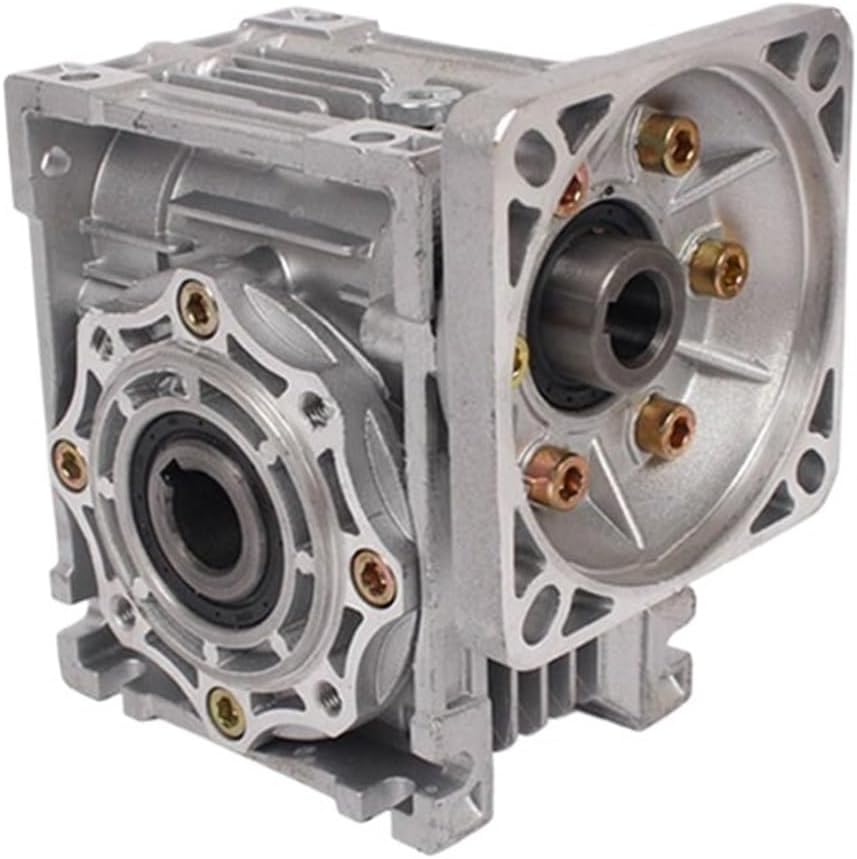 Worm Gear Reducer NMRV030 for 40W/60W/90W/120W 5RK AC Axis Motor 90X90 Input Shaft 11mm Key 0.4cm Output Hole 1(60x60 for Nema23,50)
