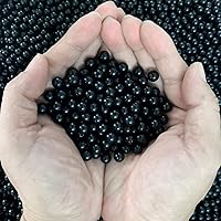 Vista 227 de 200 cuentas redondas y sueltas de cristal de cuarzo gris natural de 0.32 pulgadas (8 mm) para joyería y manualidades