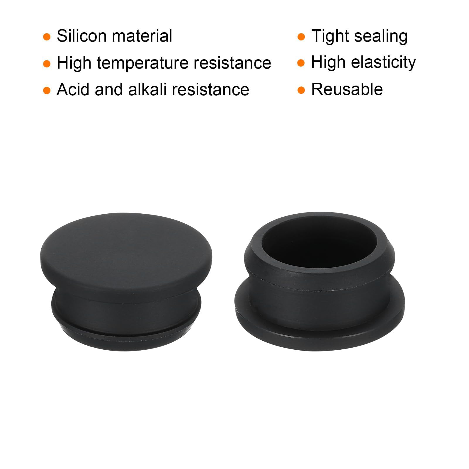 TA-VIGOR 5Pcs Silicone Snap in Locking Hole Plugs, 27mm Diameter Hole Stoppers - Image 3