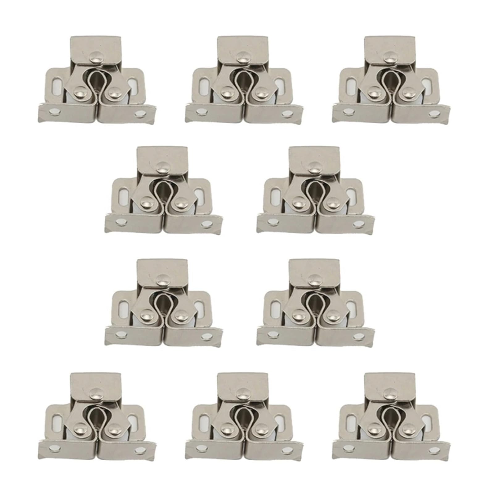 10Pcs Double Roller Catch Vintage Cupboard Cabinet Door Latch Locks for RV Camper Closet Drawer Furniture Hardware Accessories(14mm)