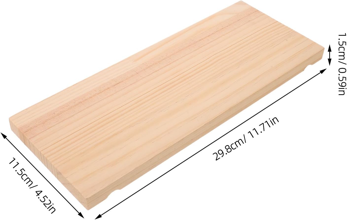 CALLARON 2pcs Wood Peg Board Shelf 11.7x4.5 Inch Wall Rack image 3