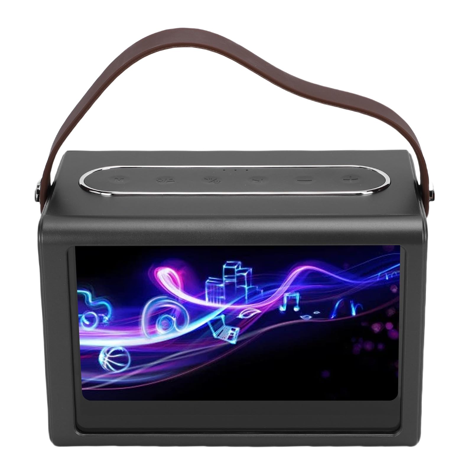 Macchina Karaoke Intelligente, Altoparlante Portatile WiFi 5.4 con Display Testi e 2 Microfoni Wireless di App Professionale, Altoparlante Karaoke per Feste in Casa all'aperto