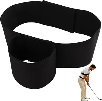 Slider Golf Aid,Golf Swing Training Aid, Adjustable Slider Training Aid with Arm Bands, Swing Correcting Arm Band for Beginners, Indoor & Outdoor Swing Corrector to Improve Stability