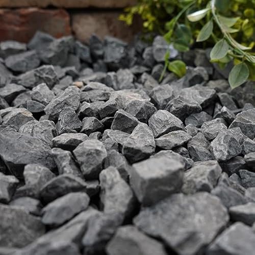 砂利 化粧じゃり 石 岩 砕石 土留め 花壇 ドライガーデン ジャリ ガーデニング ロック 庭 外構 エクステリア【 グラーヴァシリーズ 大理石 砂利 グラベルストーン 20kg ラフ ブラック 10-35mm 内外】