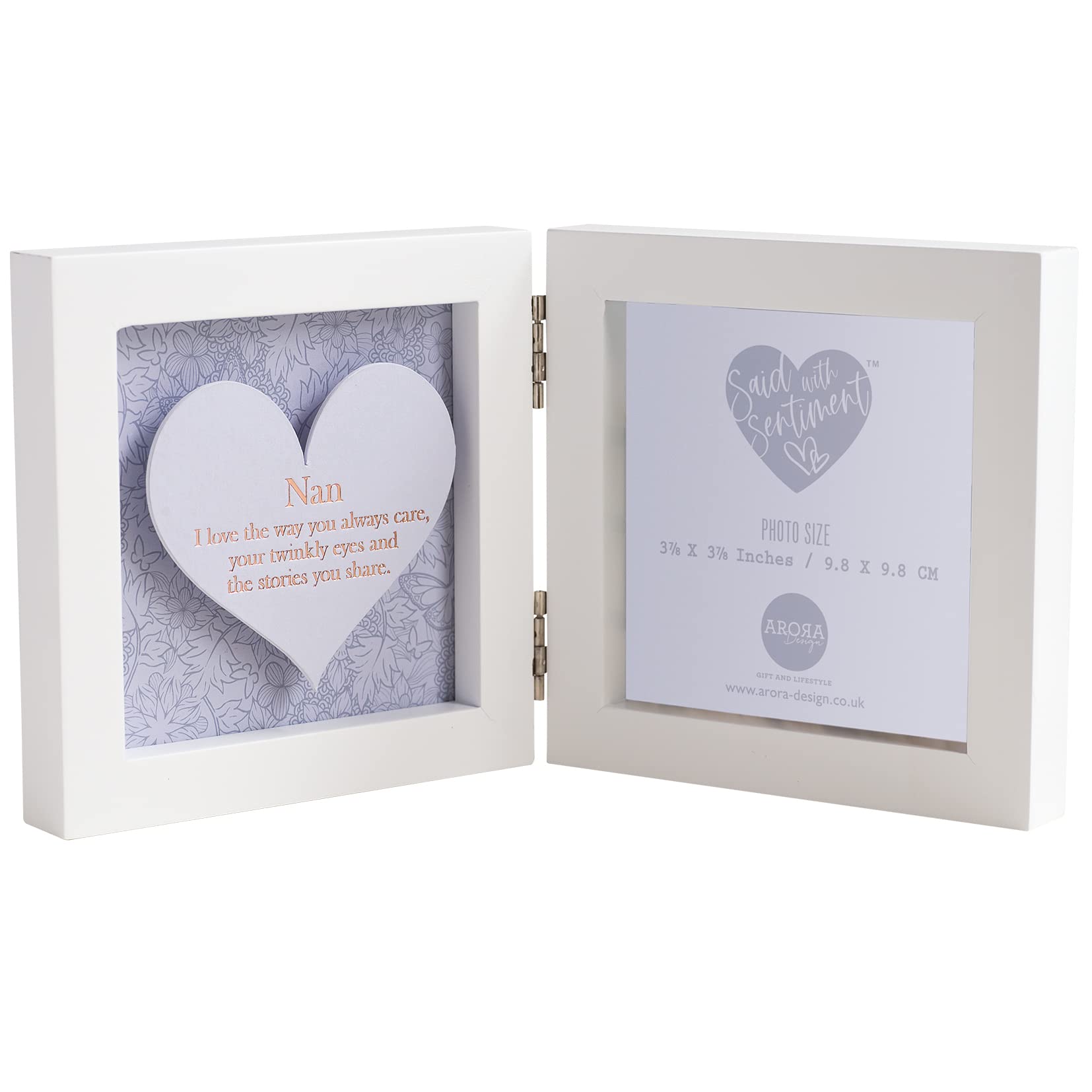 Said with sentiment 7664 Nan Hinged Heart Photo Frame