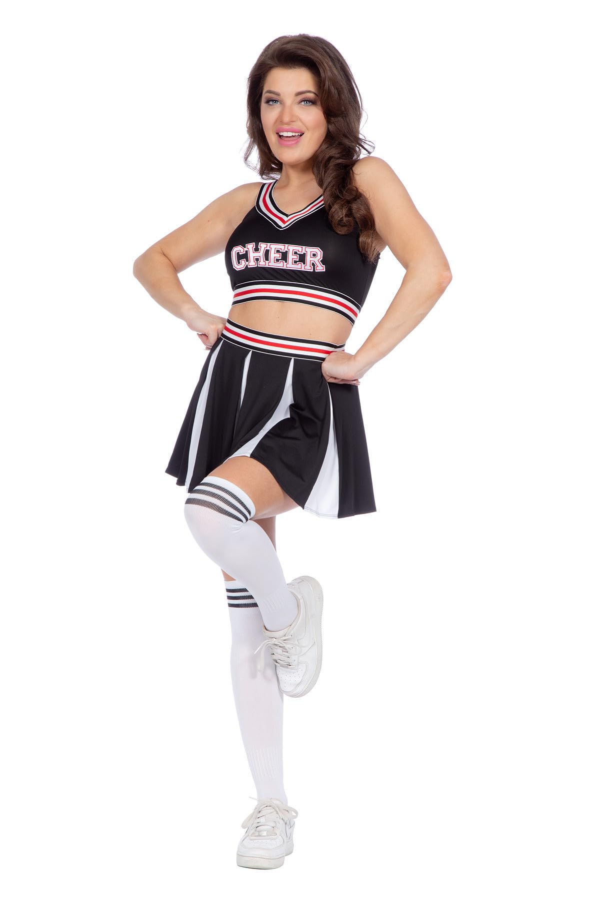 WILBERS & WILBERS 4644 Women's Cheerleader Outfit Top and Pleated Skirt Sporty Costume Carnival Theme Party
