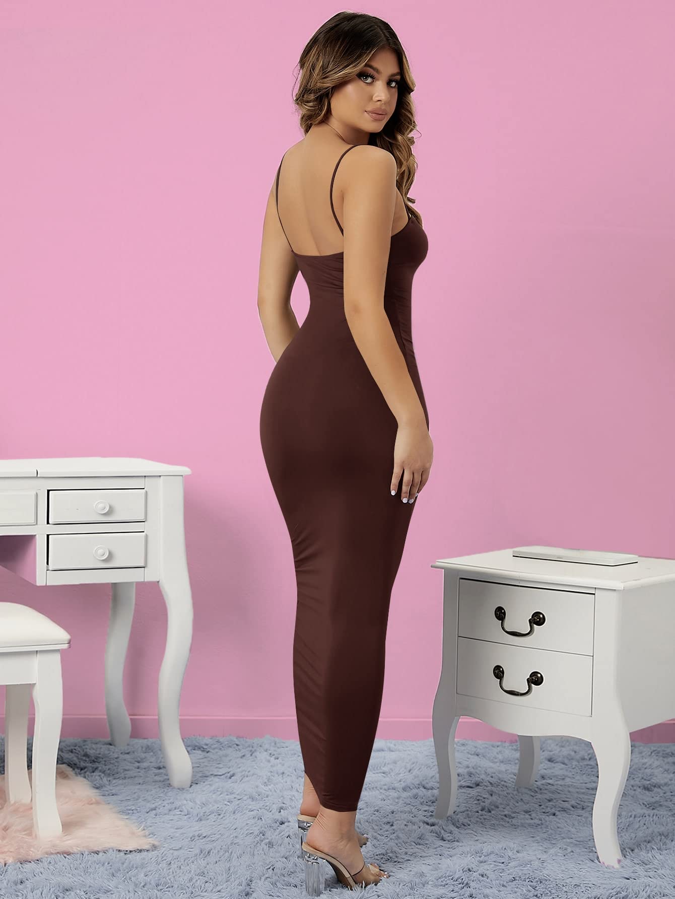 reformation maven dress brown Ribbed Knit Dress In Chocolate Brown main image 0