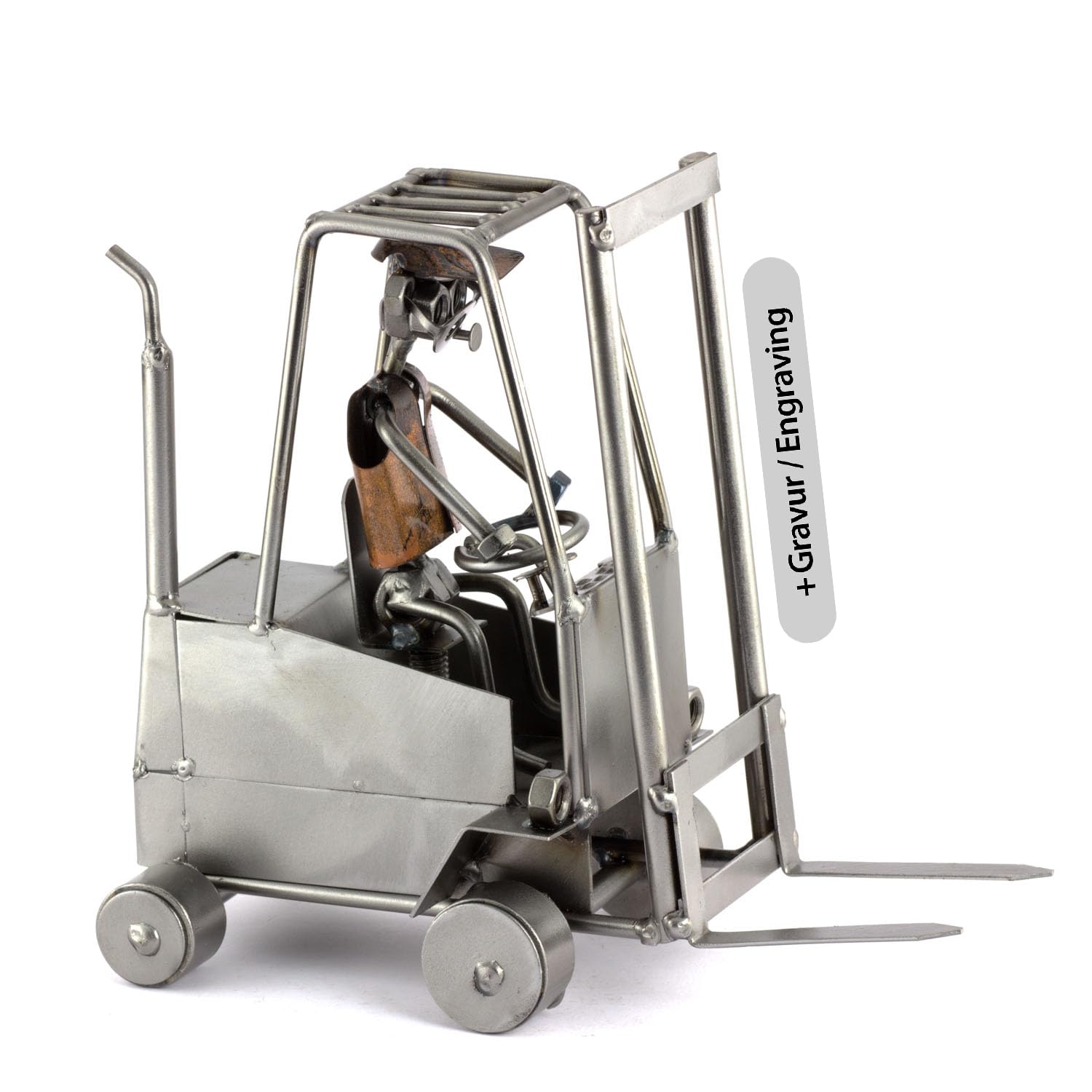 Steelman24 I Carretilla Elevadora con Grabado Personal I Made in Germany I Idea para Regalo
