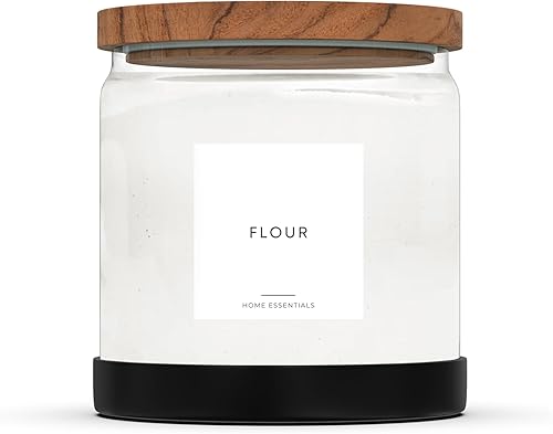 Recipiente de vidrio con tapa, recipientes de vidrio de cocina de medio galón con tapas herméticas, perfecto para almacenamiento de despensa, tarro