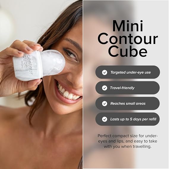 Contour Cube Mini - Revolutionary Ice Roller for Sculpting & De-Puffing - Face Ice Roller & Massager - Ice Mold for Face - Compact Skin Care Tools for Daily Skincare & Travel - Marble