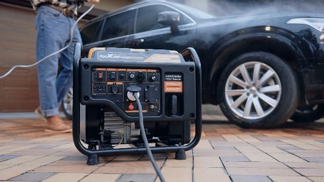 Bild 6 - 3200W Inverter-Generator, Benzin 4-Takt Backup-Stromversorgung mit Parallell-Funktion, mit AC/DC/USB-Ausgängen für Garten, Arbeitsplatz, Haus, Garage und mehr