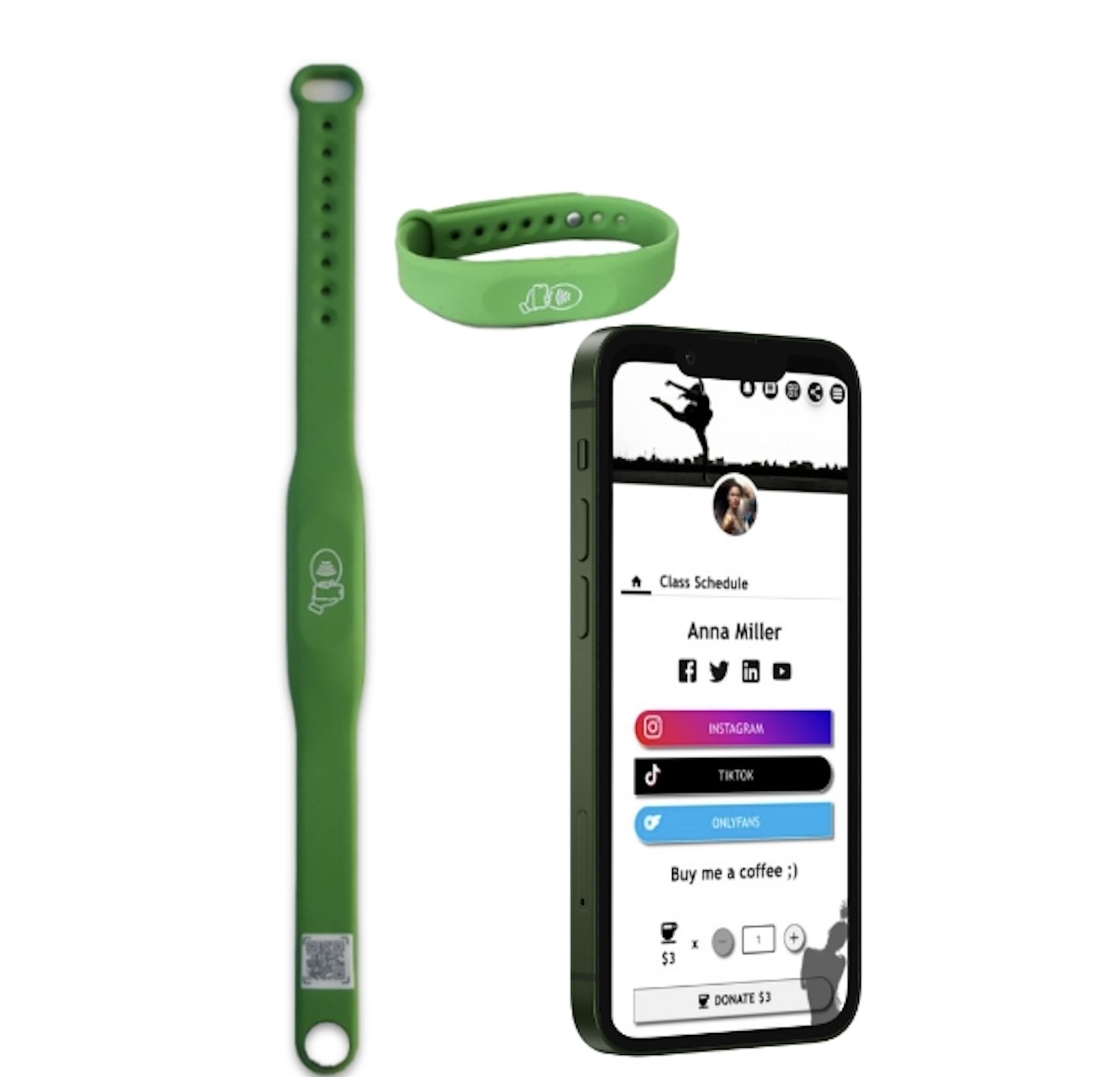 QRLynk Silicone NFC/QR Code Networking Wristband: Your Digital Business Card & Bio Link - No App/Subscription Needed-image-18