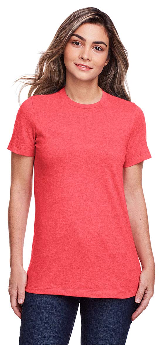 Gildan Ladies Softstyle CVC T-Shirt, Red Mist, Large