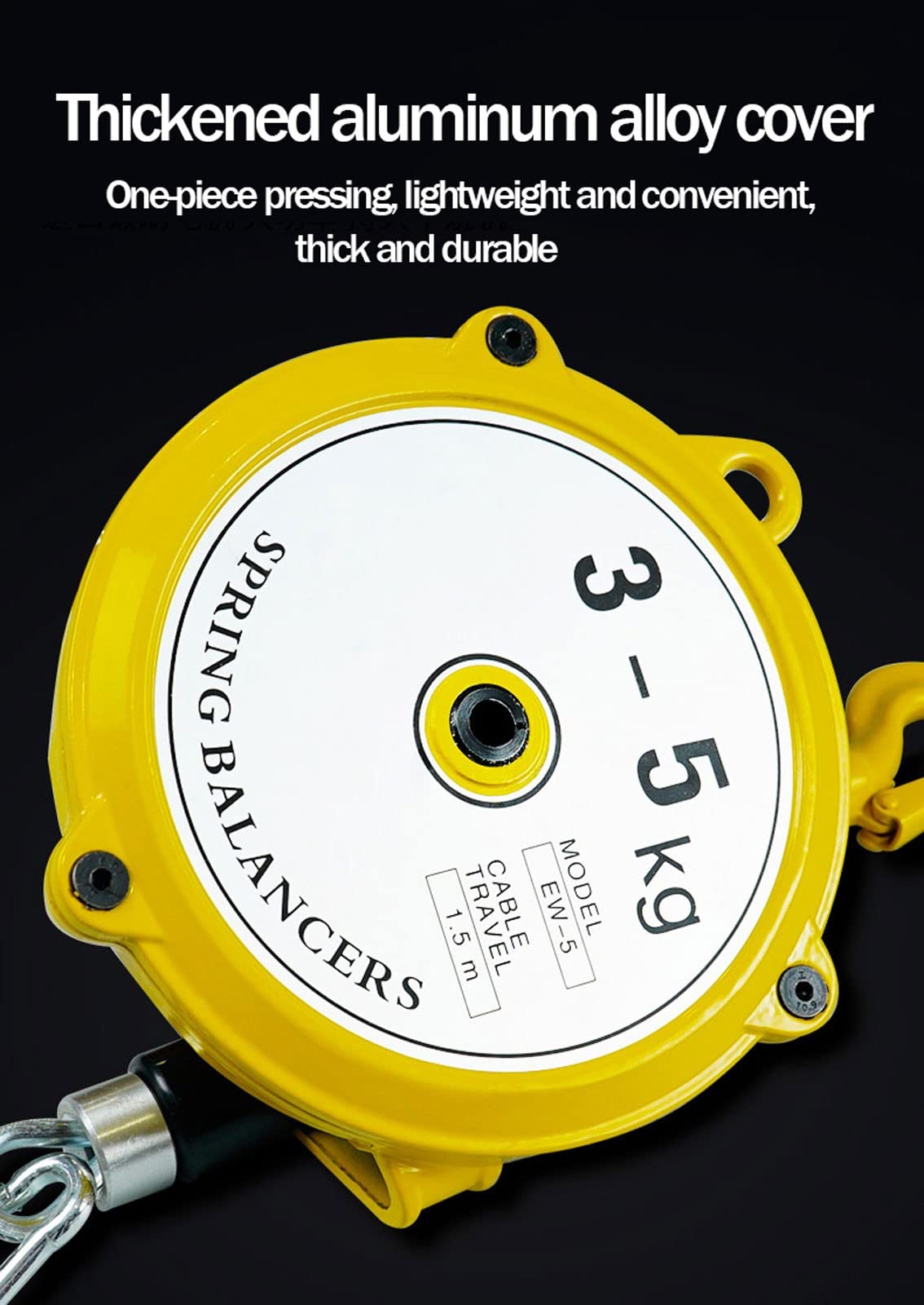 Balanceador de Resorte Retráctil, 1-3/3-5/5-9kg, Spring Balancer con Gancho de Aleación de Acero, Equilibrador de Resorte para la Fabricación de Automóviles Taller de Producción(Size:3-5kg)