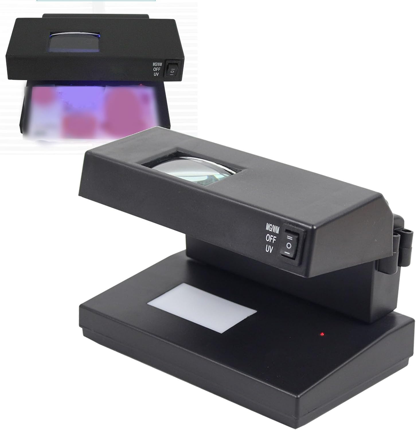 Counterfeit Bill Detector with Versatile UV Detection, 9W UV LED Money Checker Currency Detector, with Magnifying Glass (US 110V) - Image 3